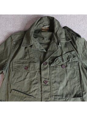 Netherlands Dutch Army Shirt Small Green Uniform 1959 Vintage
